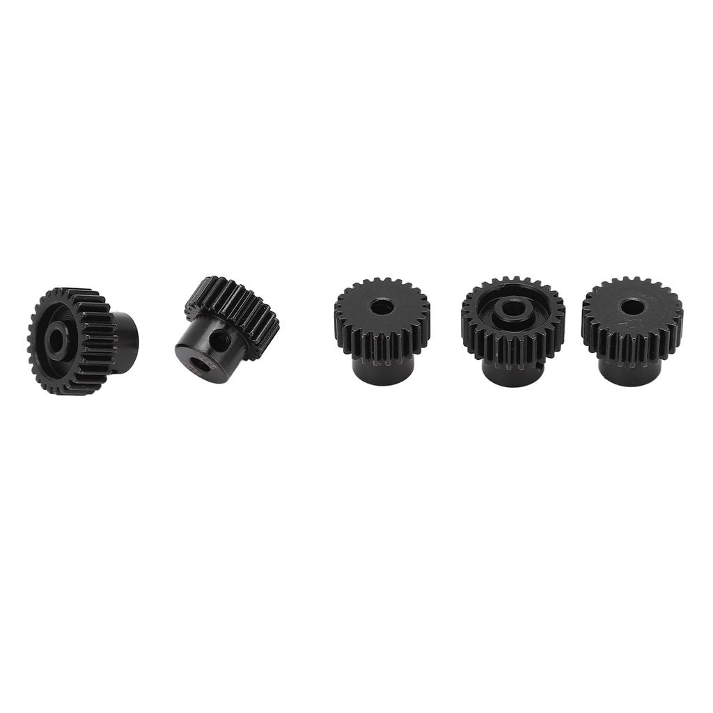 5 Pcs RC Pinion Gear Set 48DP 0.53M 3.175mm 23T 24T 25T 26T 27T Chromium Molybdenum Alloy Steel