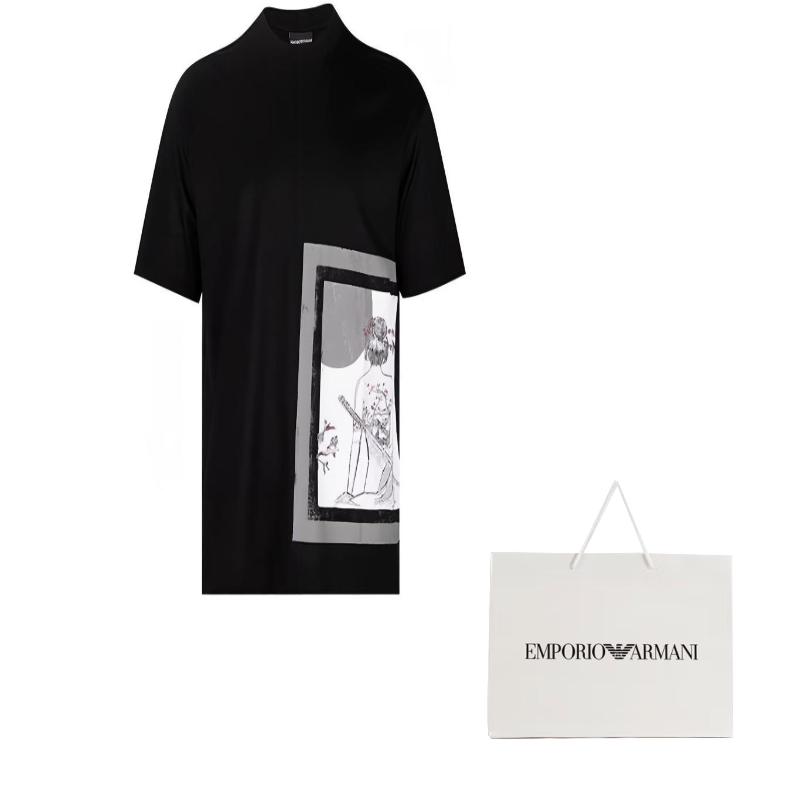 EMPORIO ARMANI T Shirt Men's Black 3D1T98-1JUVZ-0026