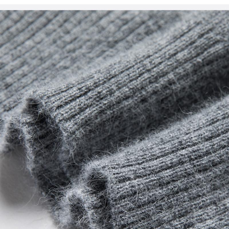 Autumn And Winter New Trendy Round Neck Men's Casual Solid Color Inner Warm Base Sweater Sweater Men's Clothing