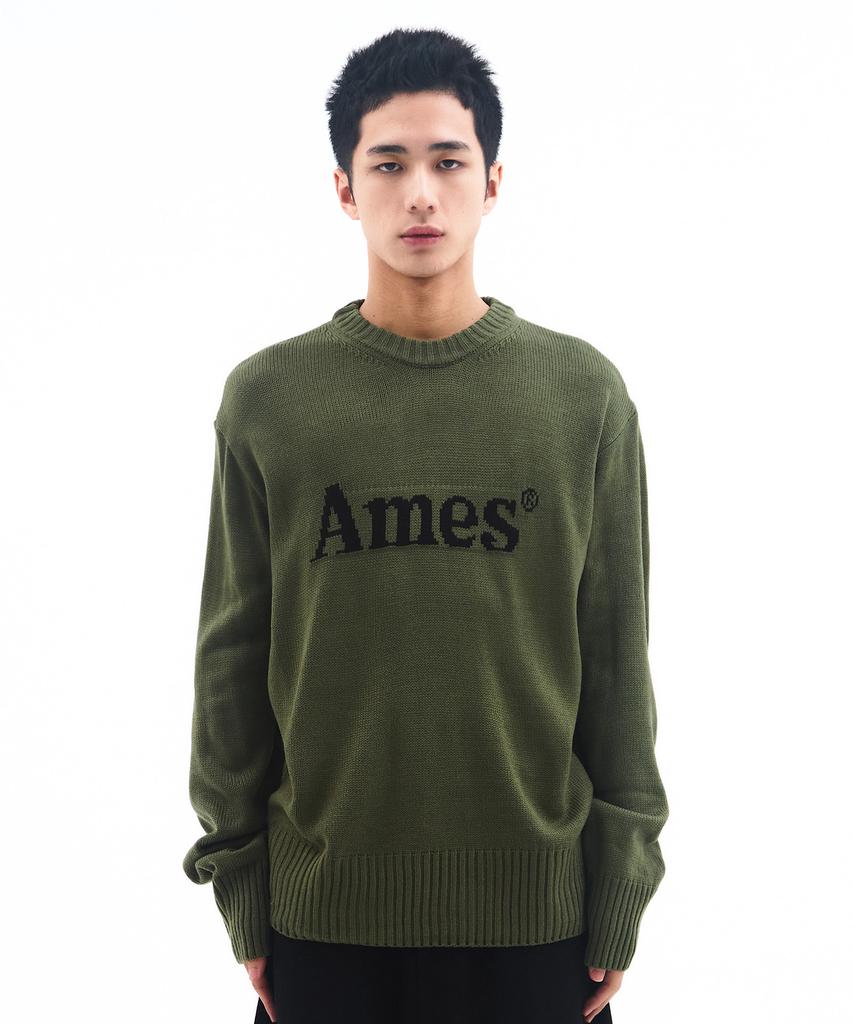 AMES-WORLDWIDE Basic Pullover Knit Khaki