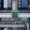 Разъем RJ45 клеммный блок для порта Ethernet с 9 винтовыми клеммами, конструкция для крепления на DIN-рейку