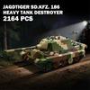 Военный Jagdtiger Sd.Kfz. 186 Тяжелый Танк-Истребитель Строительные Блоки Немецкий Танк Тигр II Бронированная Машина Кирпичи Игрушка Подарок