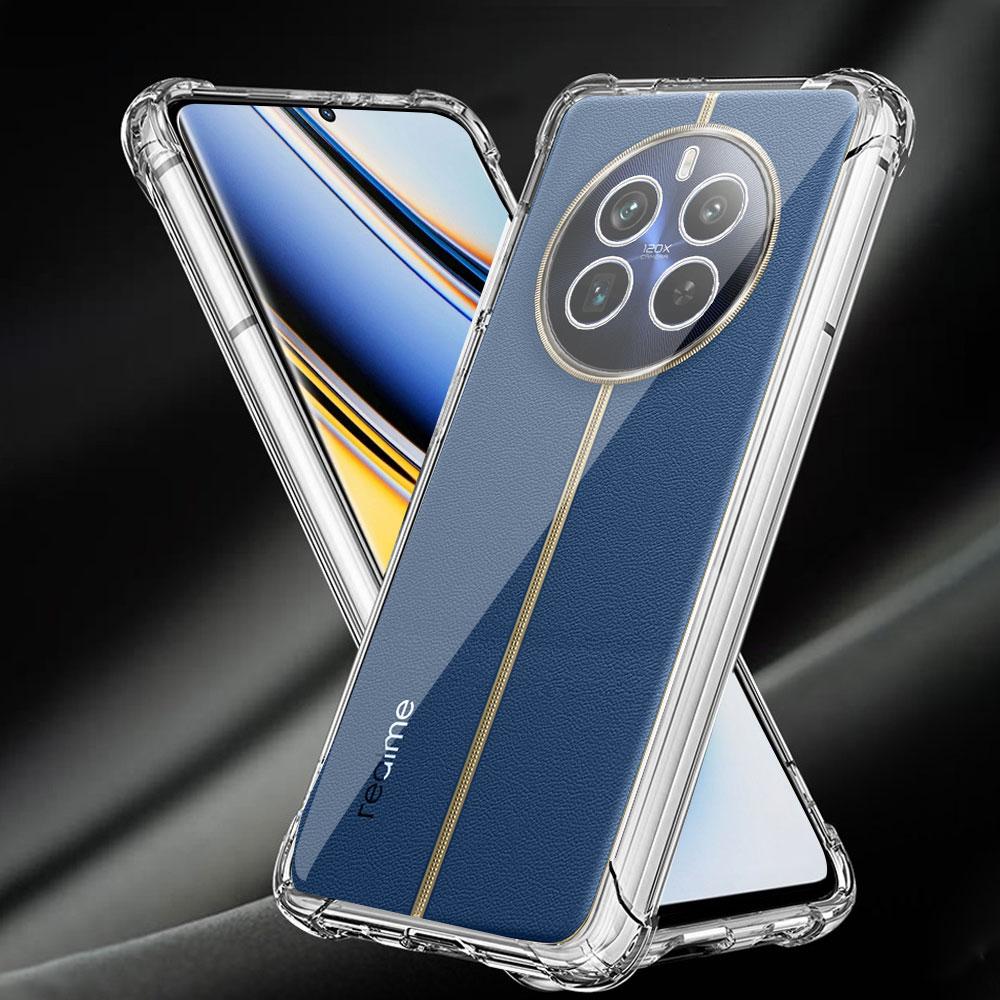 Shockproof Clear Case For Realme Narzo 70 Pro /Narzo 70X 5G Soft Silicone Phone Case For Realme P1 Pro Back Cover Protect Funda