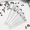 6pcs/set Stainless Steel Measuring Spoons Multipurpose Coffee Powder Spice Measure Scoop Spoon Baking Tools Kitchen Accessories