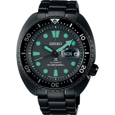 SBDY127 (PROSPEX DIVER SCUBA Механический мужской металлический браслет серии Black) Круглые часы черного цвета