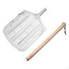 Aluminum Paddle for Pizza And Bread Transfer with Long Wooden Grip