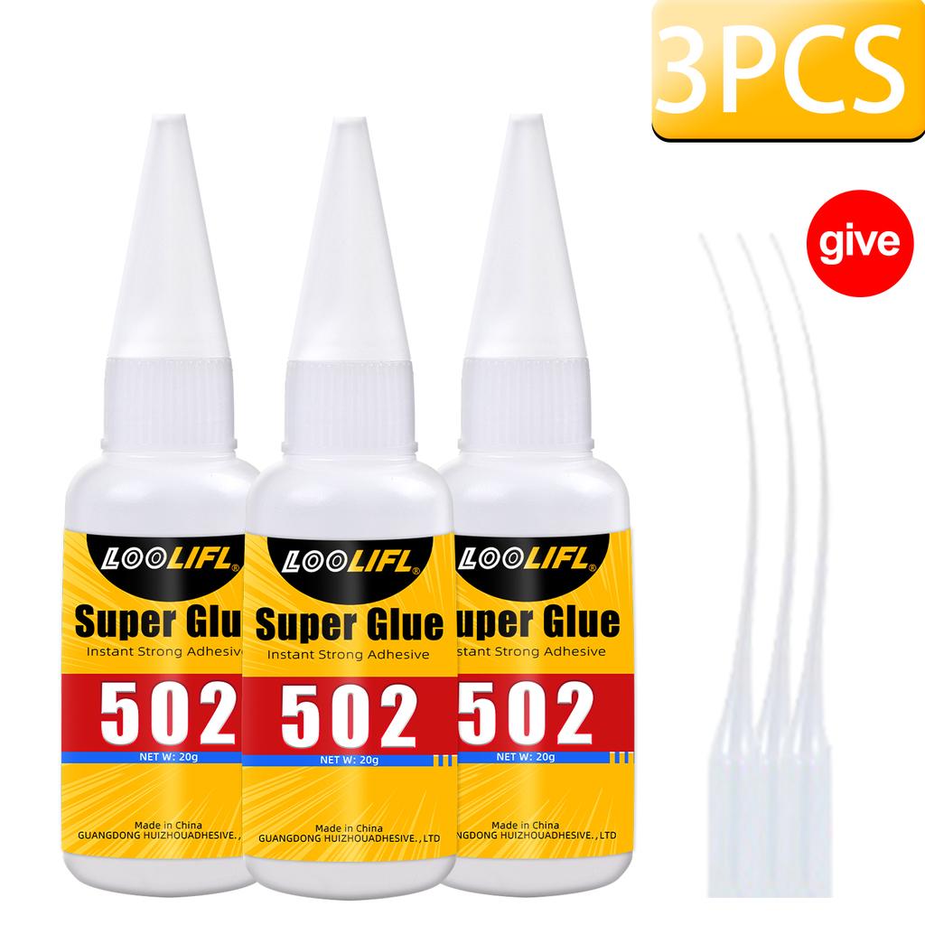 LOOIFL 502 Super Glue Quickdrying Strong Cyanoacrylate Glue is used for diy handicraft repair of metal,wood,leather and ceramics