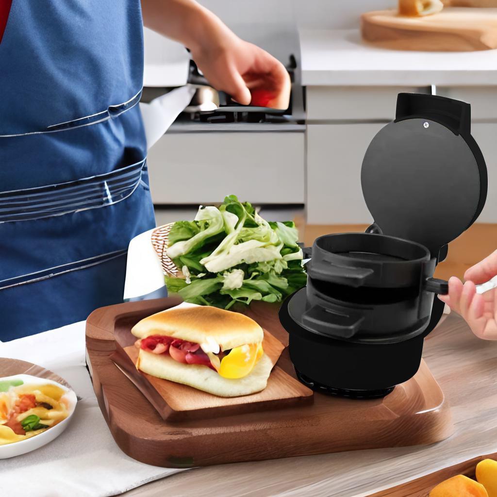 Гамбургерница, сэндвичница для завтрака с кольцом для яйцеварки, ингредиенты по индивидуальному заказу, идеально подходят для английских кексов, круассанов, мини-вафель, черный