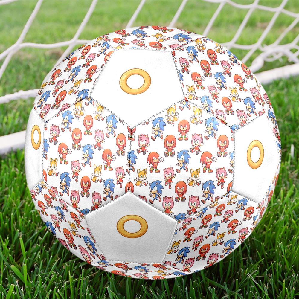 1pc Sonic the Hedgehog Football Soccer Ball Size 5 Indoor Soccer Ball Fashion Colorful Backyard Game -Great For Sports Fans Gift HE47