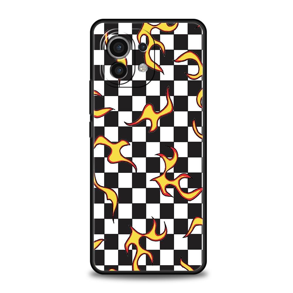 Чехол для телефона с рисунком шахматной доски Для Xiaomi Mi 17 15T 15 14 14T 13T 12T Pro 12 13 Lite 5G 11T Poco X6 X7 X5 Pro Мягкая крышка