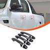 Carbon Fiber ABS Outer Door Handle Shell Cover Trim For Toyota Hilux 2015-2024