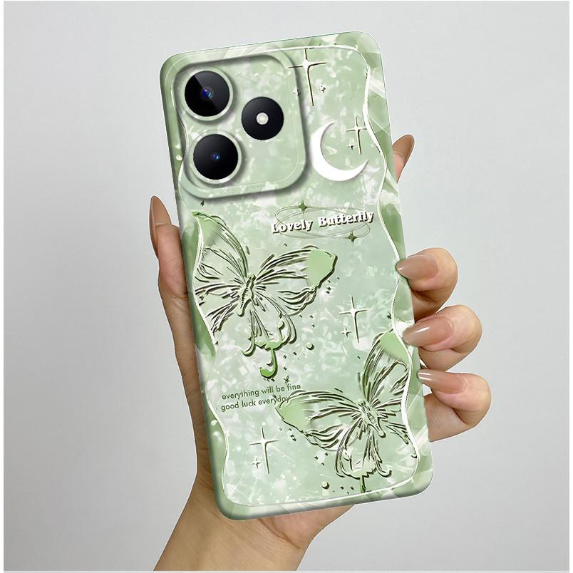 Чехол для Realme C51 C53 RMX3830 RMX3760 Красивый Цветок Полностью Задняя Крышка для RealmeC51 C53 C61 C63 C 51 S Мягкий Силикон Funda