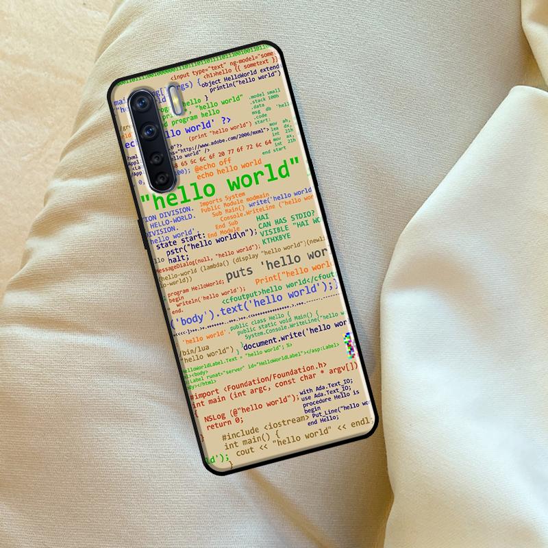 Programming Languages Case For Oppo A6 A5 Pro A15 A57 A17 A54 A74 A94 A76 A16 A96 A40 A60 A80 A18 A38 A58 A78 A98