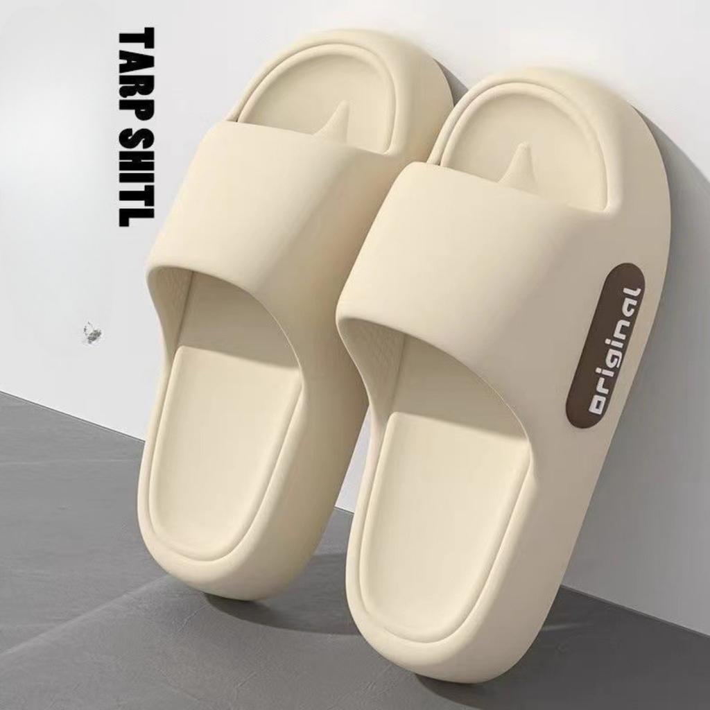 Оригинальные удобные тапочки с толстой амортизирующей подошвой, нескользящие, тихие домашние и уличные тапочки - отлично подходят для дома и ванной комнаты, элегантная домашняя обувь для пары