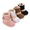 Baby Antiskid shoe Winter Boots Baby Girl Boys Winter Warm Shoes Solid Fashion Toddler Fuzzy  First Walkers Kid Shoes 0-18M