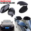 2pcs Car Side Rearview Mirror Cover Fit For BMW E90 E91 E92 E93 E80 E81 E87 M3 Style Wing Side Mirror Cap Car