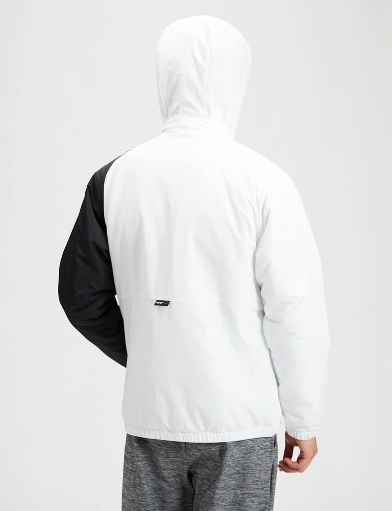 Mizuno Breath Thermo Warmer and Size Medium N-XT Jacket, Moisture-Wicking, Heat-Generating, Windproof, 32JE2750, White/Black,