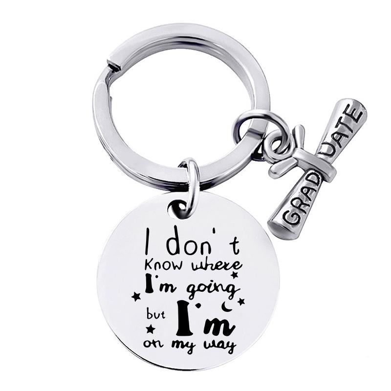Подарок на выпускной из нержавеющей стали брелок кольца держатель для ключей декорированный креативные аксессуары