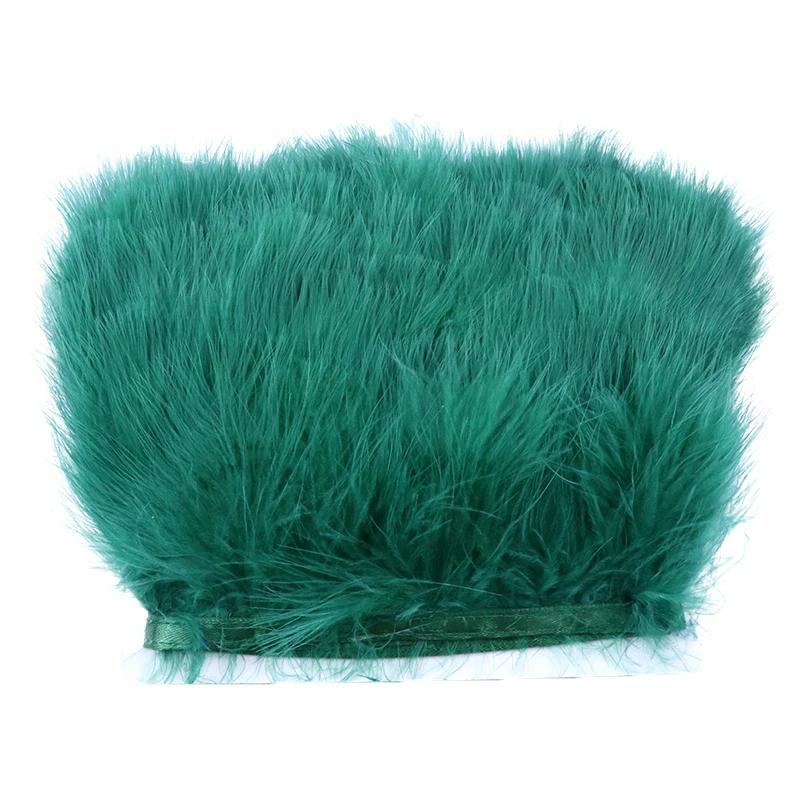 2 Метра Цветная Пушистая Бахрома из Перьев Марабу, Отделка Лентой из Черных Перьев Индейки, Ткань, Шаль, Одежда, Швейная Отделка, Украшение