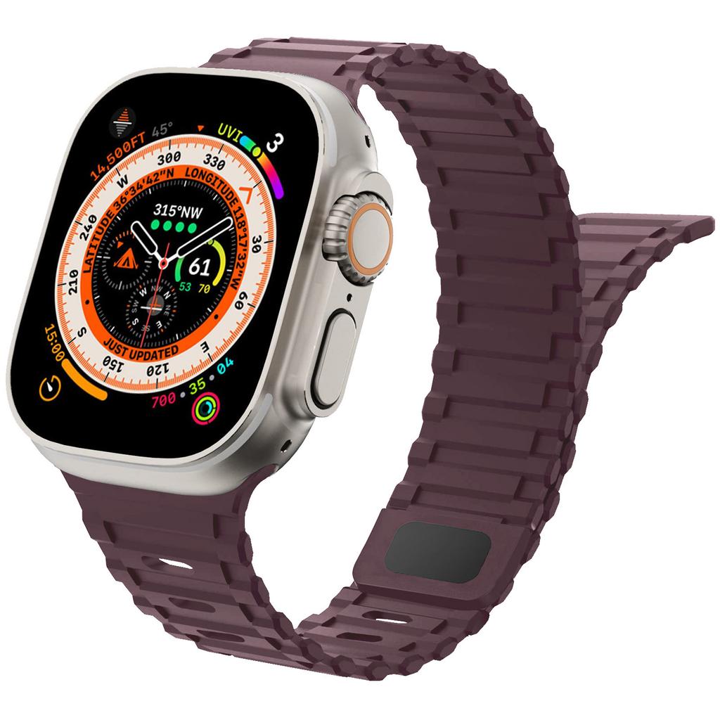 Magnetic Strap for Apple Watch Band Ultra 2 49mm 44mm 40mm 45mm 38mm 41mm 42mm Silicone Bracelet iWatch Series 9 8 7 6 Se bands