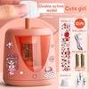 Electric Automatic Pencil Sharpener Cartoon Space Pattern Sticker Children Primary School School Office Stationery Supplies