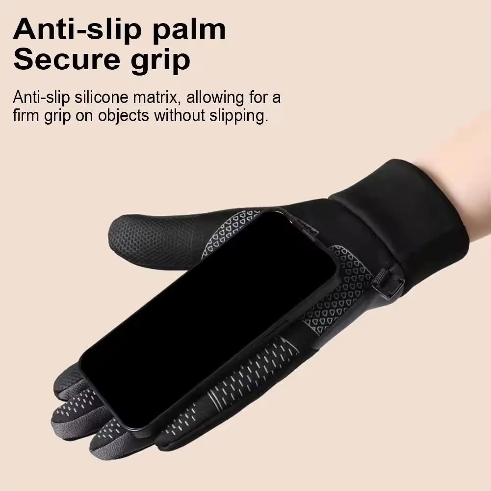 Outdoor Cycling Sports Gloves Unisex Thick Warm Motorcycle Riding Full Finger Gloves Touch Screen Anti Slip Cold Resistant Glove
