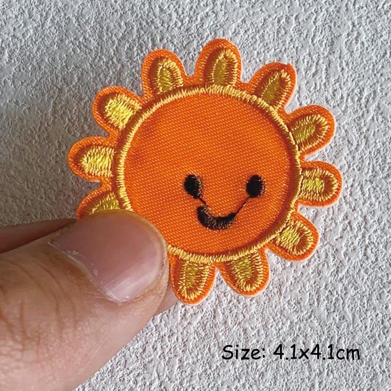 Cartoon Animals Embroidered Iron Patch For Clothing DIY Striped Sewing Patch