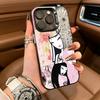 Retro Cute Vibe T-Tokidoki Art Phone Case For iPhone 17,16,15,14,13,12,11 Plus Pro Max Colored Silver Phone Case