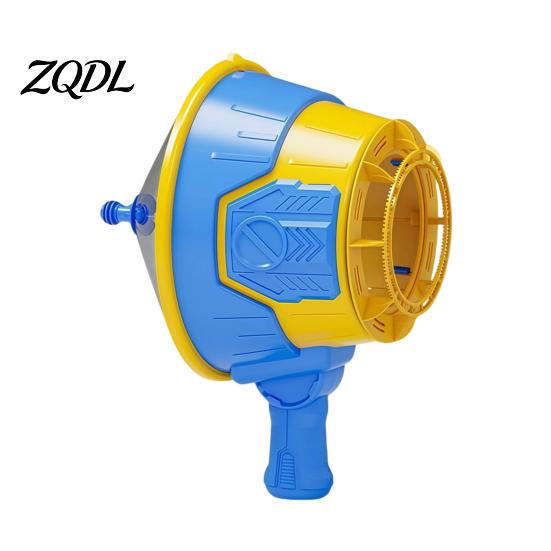 Battery-Free Outdoor Sports Toy Air Cannon for Kids, Handheld Powered Bubble Blower with Automatic Kids 10 Refills, Practical Joke Science Experiment