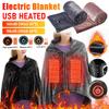 2025 USB Одеяло с подогревом Зимнее Бытовое Диванное Шаль Портативное Одеяло для Обогрева Тела Теплая Коралловая Бархатная Шаль с Подогревом для Дома Офиса