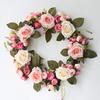 35cm Flower Rose Merry Christmas Garland Wreath Home Party Door Hanging Decor