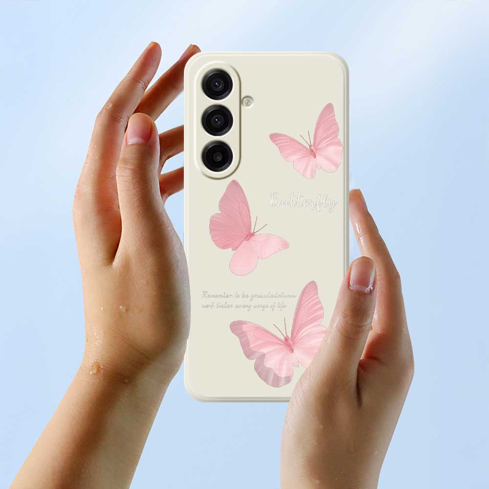 For Samsung Galaxy A17 5G Case Butterfly Pattern Printing Straight Edge TPU Phone Back Cover