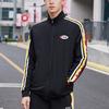 Li Ning Повседневная спортивная куртка с воротником-стойкой и молнией на всю длину, куртка унисекс, стандартная, черного цвета AWDQ368-12