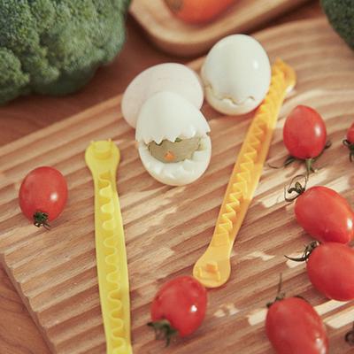 2 шт. Яйцерезка, термостойкая, антипригарная, противоскользящая, легко режется, высокопрочная, волнистая/пилообразная форма, пищевой яйцерезка, кухонный гаджет