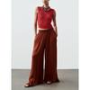 Za2024 Summer New Product Women's Clothes High Waist Slim Looking Drape Casual Straight-Leg Stretch Waist Wide Leg Pants 9929049