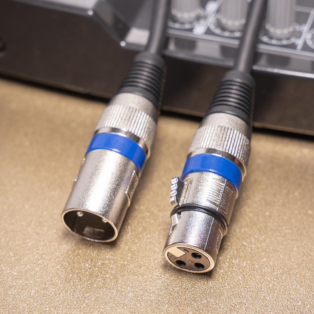 Набор кабелей XLR длиной 1,5 м, 10 шт., разноцветные круглые микрофонные кабели DMX, сценический световой кабель, 3-контактный разъем «папа-мама»