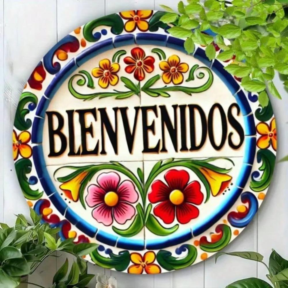 Металлическое настенное искусство в испанском стиле, деревенская винтажная вывеска, декор для кухни, бара, патио, приветственная подвесная табличка для помещений и улицы