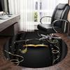 Golden Graduation Cap Chair Mat Luxury Home Decor, Office Carpet, Sofa Rug, Gift for Graduates, Suitable for Bedrooms, Living Rooms, Various Rooms