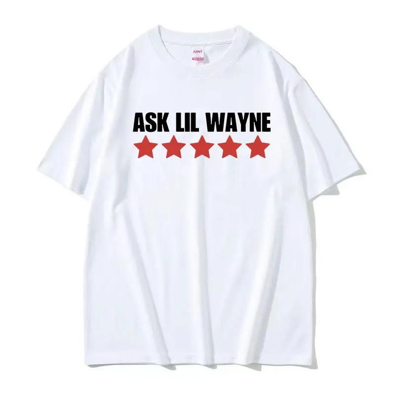Женская повседневная футболка с принтом "Rapper Lil Wayne" высокого качества, модный топ, одежда оверсайз.