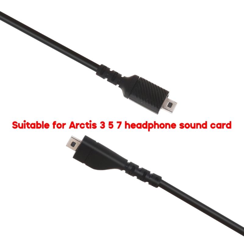 Replacement Headphone USB Cable Sound Card Audio Cable Extension Music Cord for Arctis 3 5 7 Gaming Headphone Headset