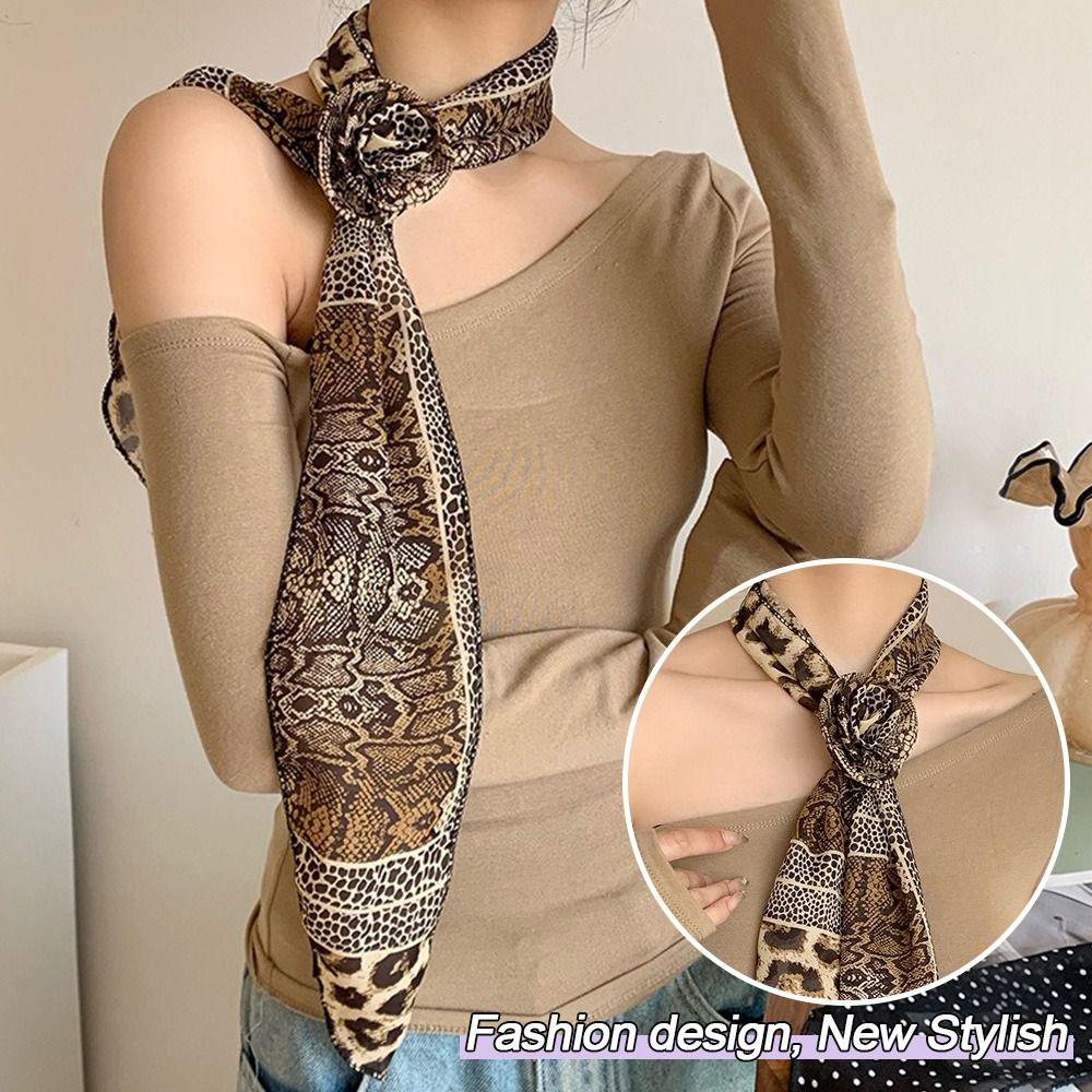 Large Size Long Silk Scarf Summer Hair Band Fashion Long Ribbon Belt Tie For Women