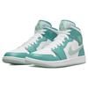 Air Jordan 1 Mid Marine Green Женские кроссовки Бело-бирюзовый мятно-пенный DV2229-300
