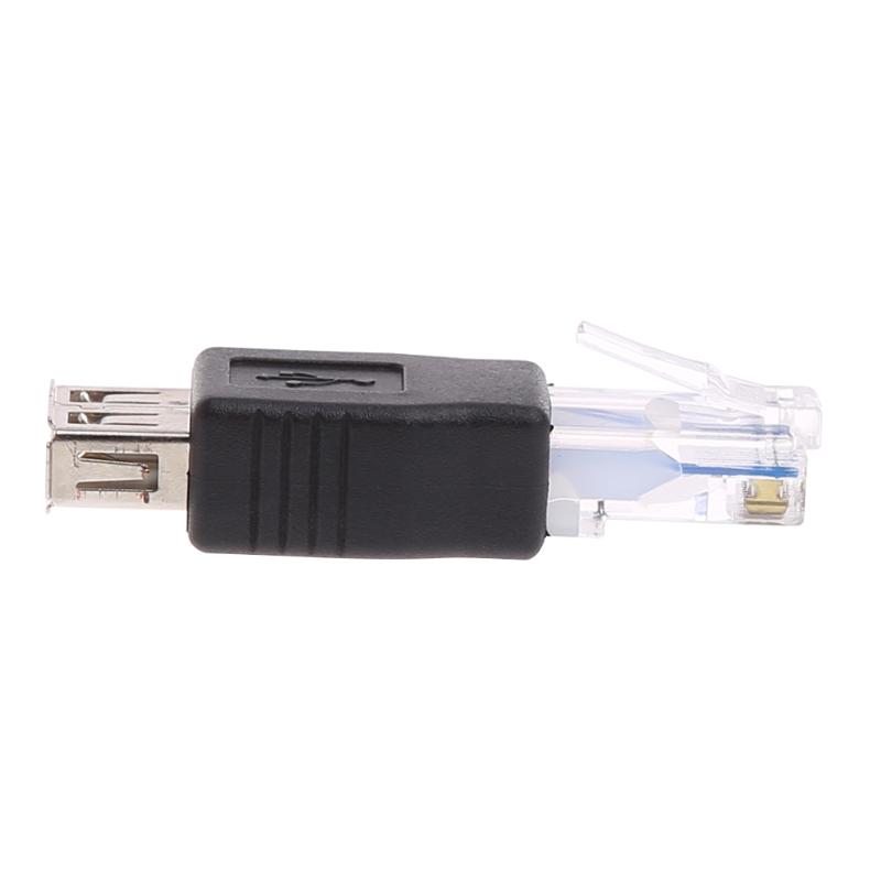 USB Type A Female To RJ45 Male Ethernet LAN Network Router Socket Plug Adapter