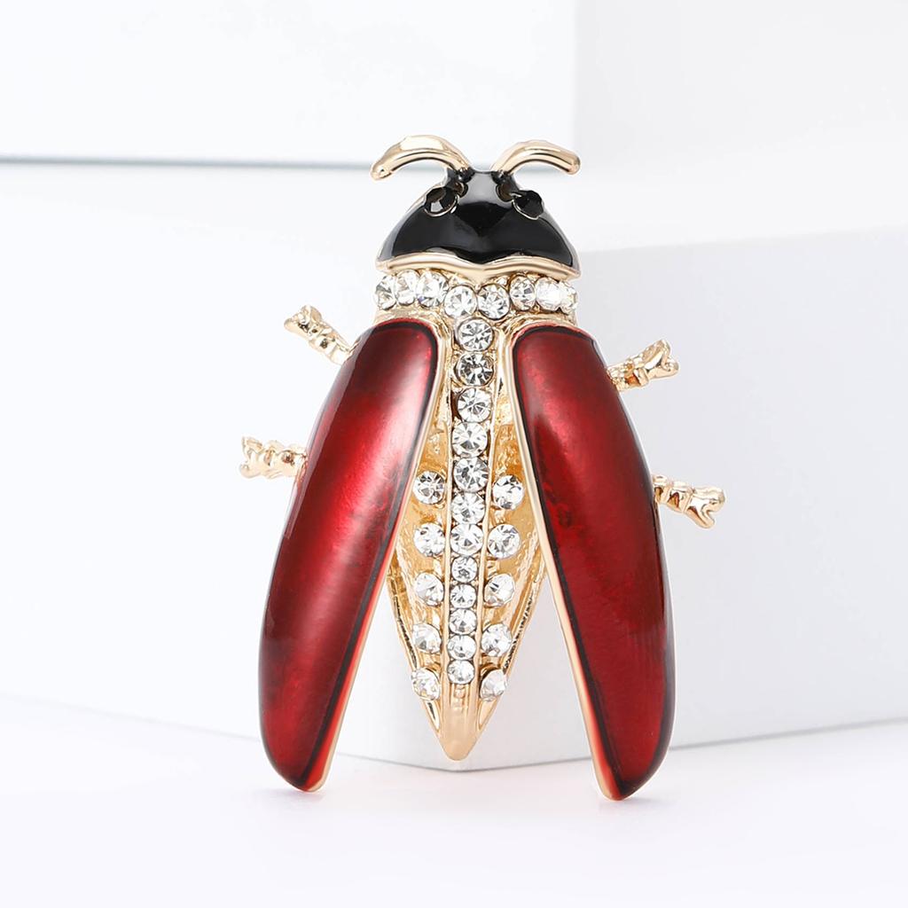 Модная универсальная брошь в виде божьей коровки из эмали из сплава, индивидуальная креативная брошь для мужского и женского костюма, кардиган, украшение для корсажа