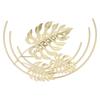 Iron Wall Sculptures Gold Metal Leaf Wall Decor for Living Room Bedroom Office Home