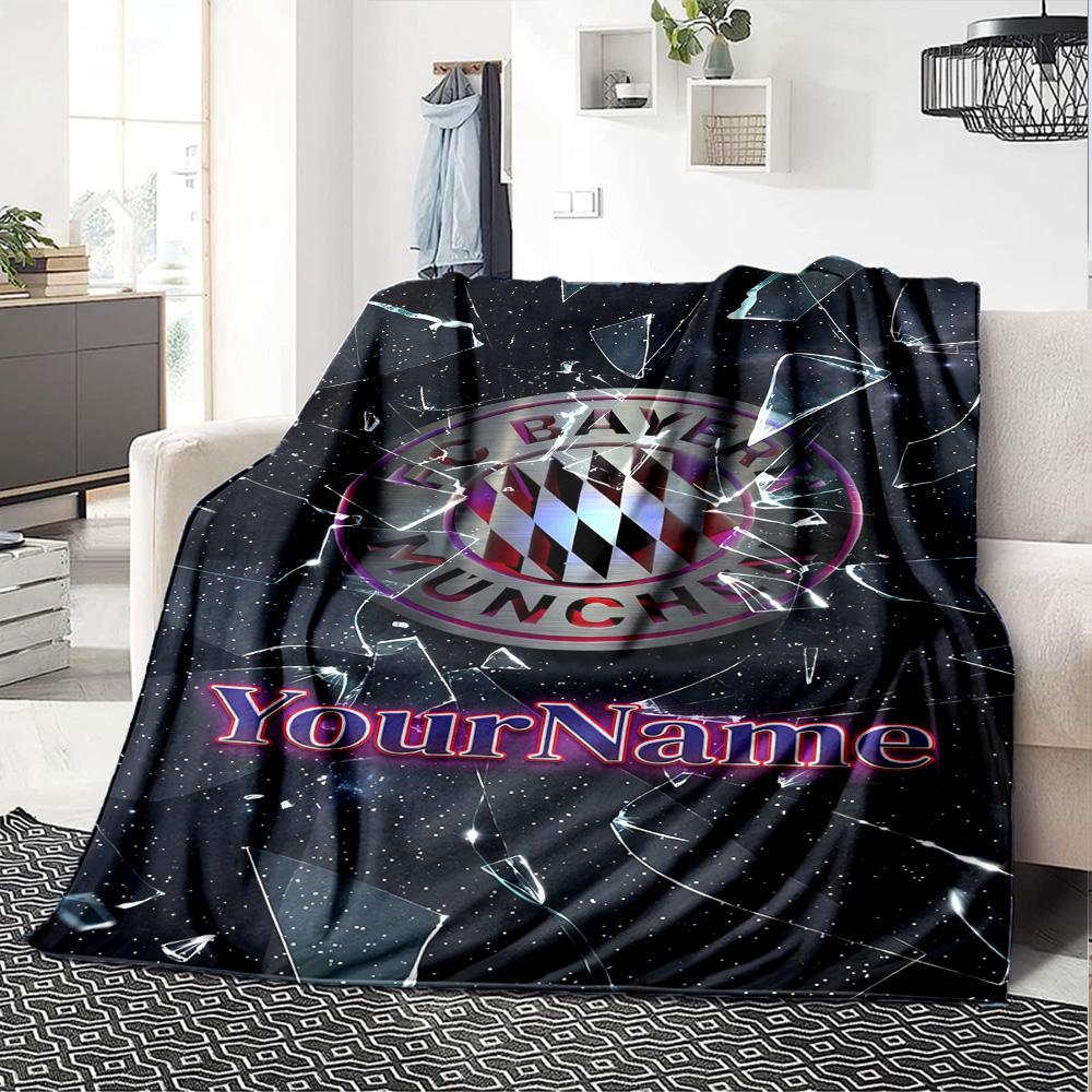 Bayern Munich Customize Text Blanket Multi-purpose Customizable Blanket Ultra-Soft Throw For Chair Picnics Nap Seaside for All Occasions