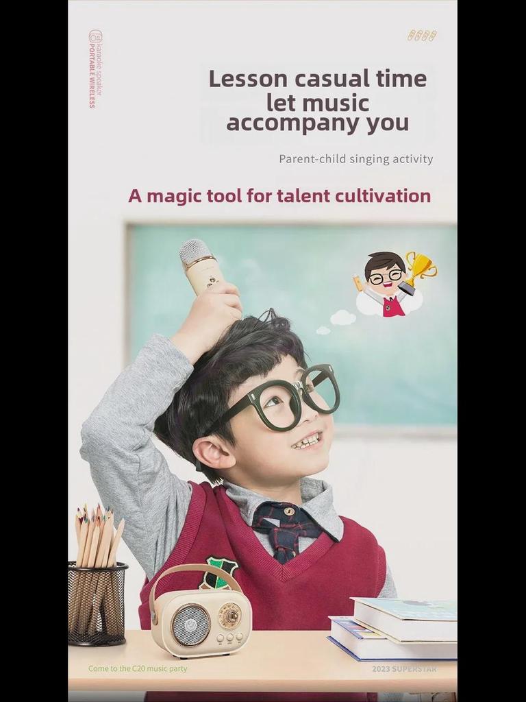 Retro Bluetooth KTV Microphone & Speaker: Portable Wireless Birthday Gift for Girls