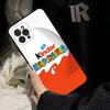 Милый Чехол для Телефона с Логотипом Яиц Киндер Сюрприз Для Iphone 17 16 15 14 13 12 11 Pro Max Plus Черный Чехол