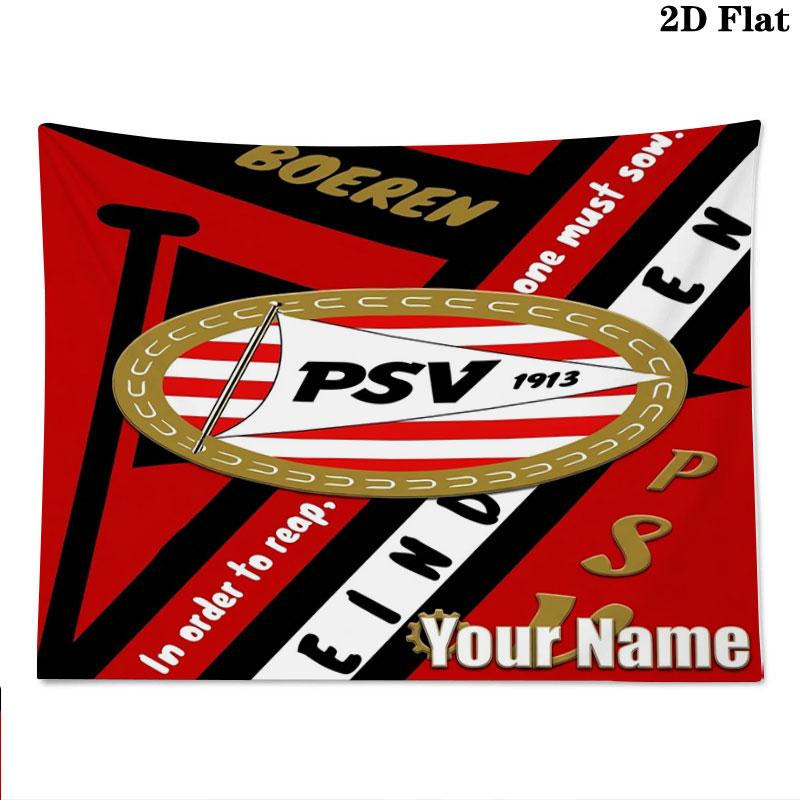 Philips Sport Vereniging Custom Name Wall Tapestry Aesthetic Wall Hanging Printed Fabric Blanket Decorative Tapestries for Bedroom Living Room Home De