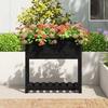 VidaXL Planter with Shelf Black 82.5x34.5x81 Cm Solid Pine Wood 823763